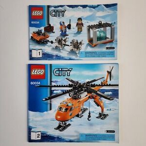 LEGO City 60034 Arctic Helicrane Instruction Manual Only 1, 2 Booklets No Bricks